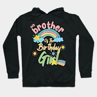 Big Brother Of The Birthday Girl Rainbow Matching Family Hoodie